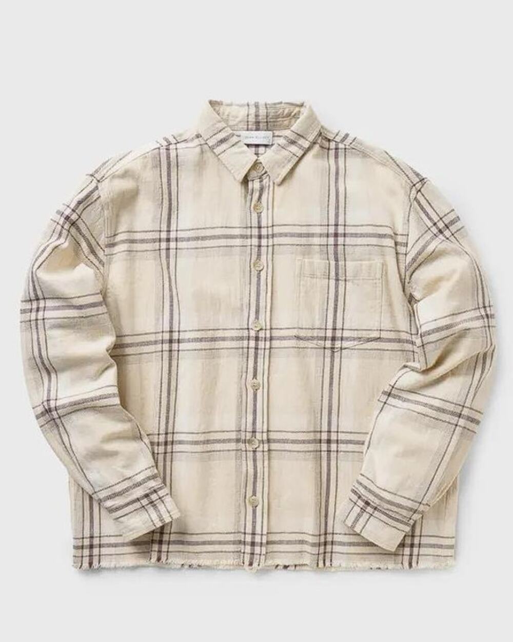 JOHN ELLIOTT Men's Hemi Oversized Shirt Size 2/M In Gobi Check